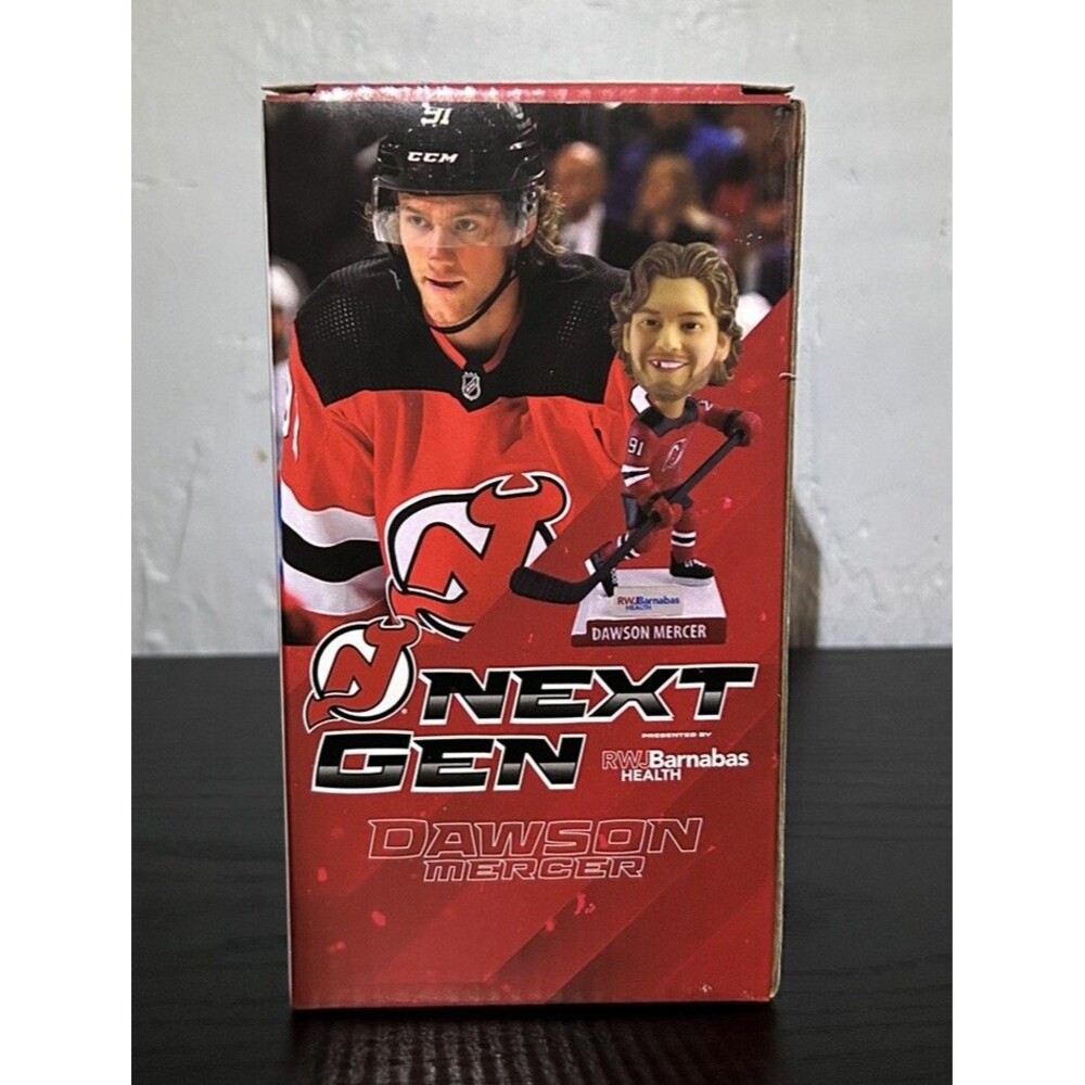 2024 NJ Devils SGA Dawson Mercer Bobblehead 2/24 Mint In Box Only 9000